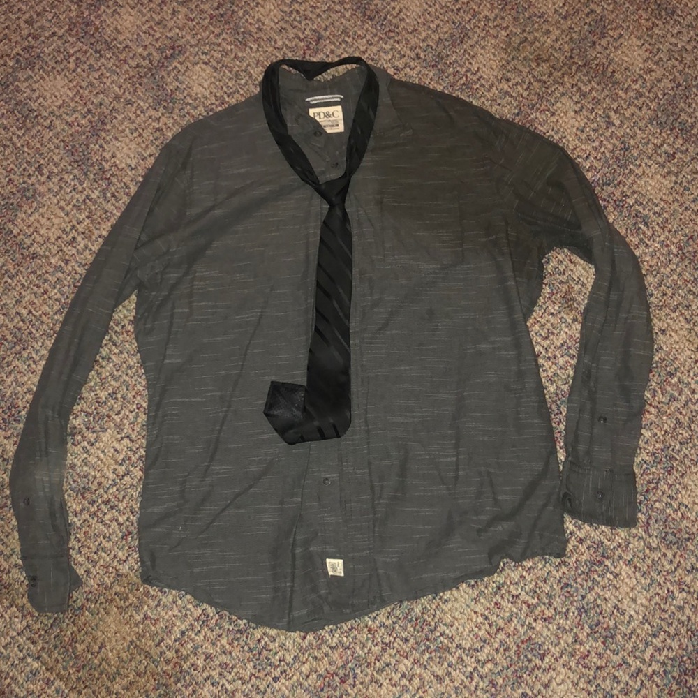 PD&C Men’s XL Dress shirt with tie